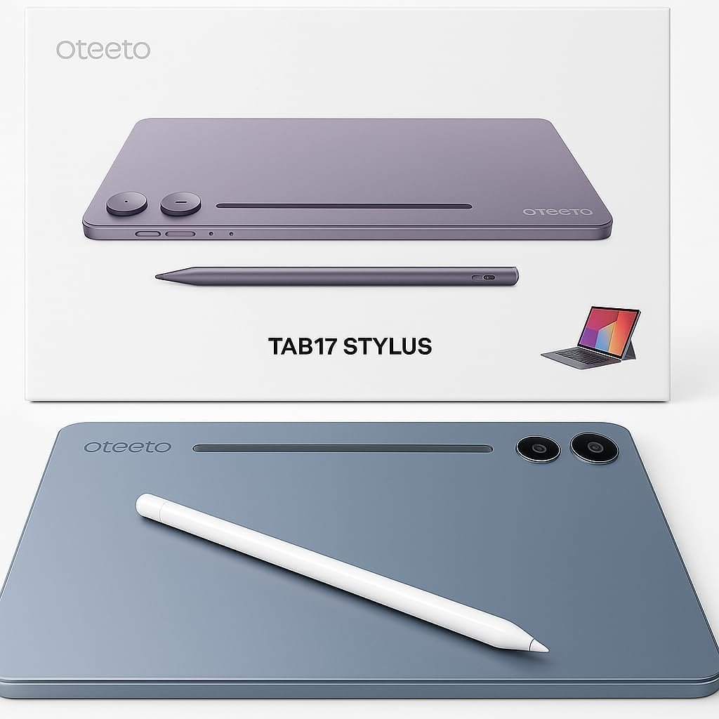 Oteeto TAB 17 Android Tablet, 11-inch Display, 8GB RAM, 512GB Storage, 8000mAh Battery, 5G Wi-Fi, with Keyboard Case & Stylus, Grey - Image 4