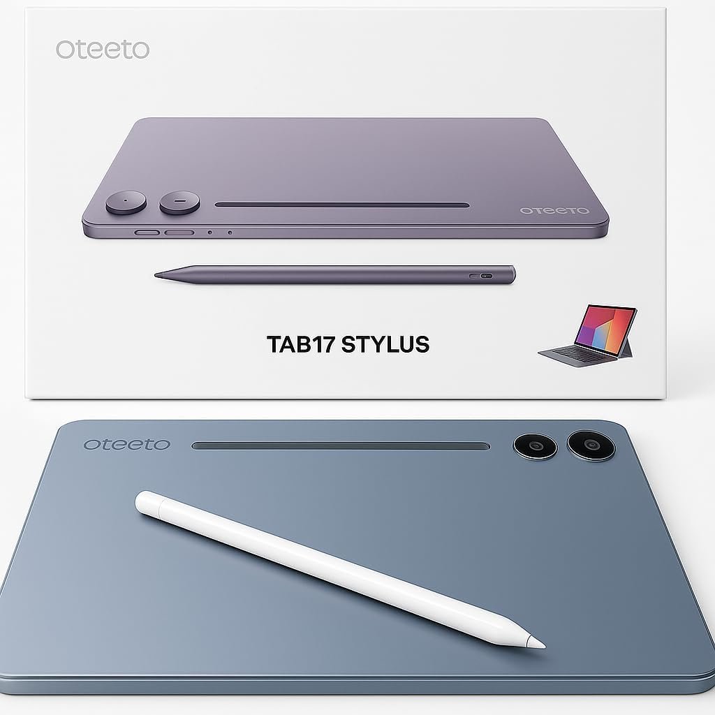 Oteeto TAB 17 Android Tablet, 11-inch Display, 8GB RAM, 512GB Storage, 8000mAh Battery, 5G Wi-Fi, with Keyboard Case & Stylus, Grey - Image 7
